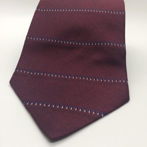 Burgundy Tommy Hilfiger Men's Striped Necktie